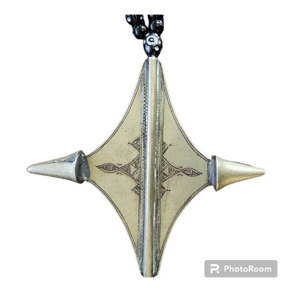 Vintage Tuareg African Wedding Cross Necklace - Picture 3 of 3